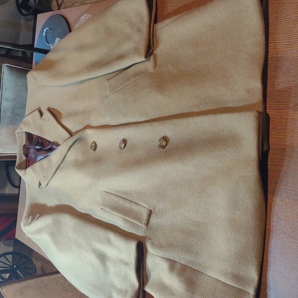 CIANNI CELLINI Wool Top Coat. Wool Trench Coat.  VERY IMPRESSIVE SIZE 46R